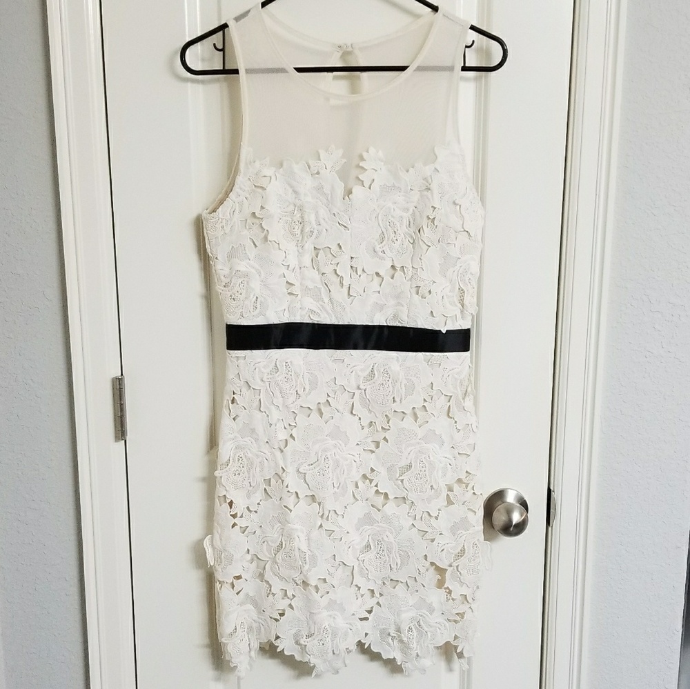 🚫SOLD🚫 Ivory Rose Lace Dress - Picture 3 of 6
